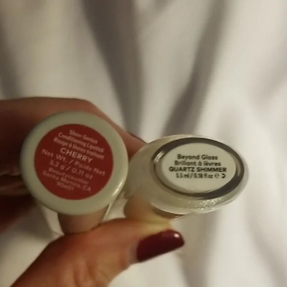 BOGO Beautycounter Red Lip Color In Cherry With Quartz Gloss - Picture 2 of 3